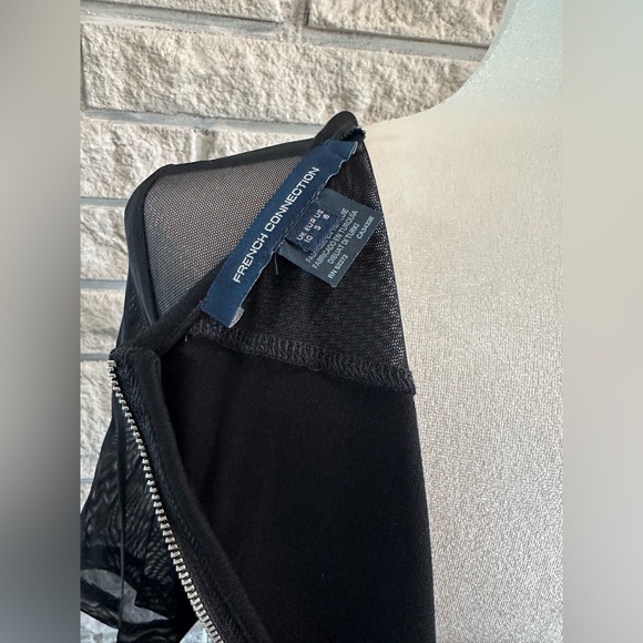 French Connection black sheer cutout dress - Picture 4 of 4